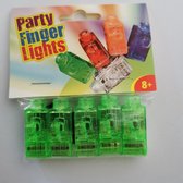 Party - Vinger - Lampjes - LED 5 stuks - Feest - Vingerlampjes - Vingerlichtjes- met werkende lampjes - GROEN