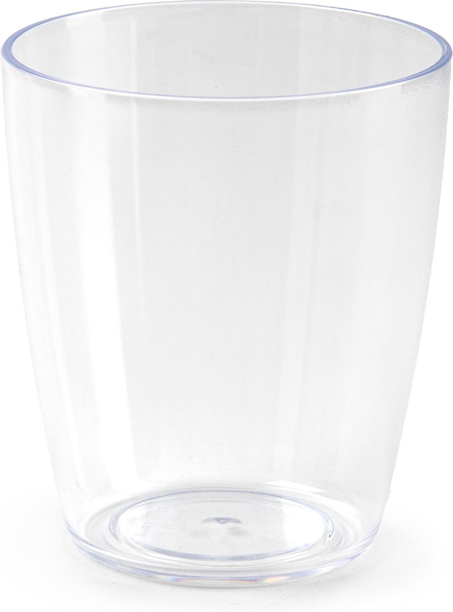 12x Kunststof drinkglazen/waterglazen transparant 400 ml - Sapglazen/limonadeglazen onbreekbaar kunststof voor kinderen - Camping servies - Onbreekbare stapelbare glazen - Merkloos