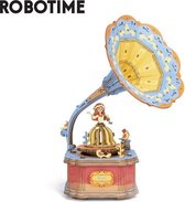 Robotime - Muziekdoos - DIY - 3D - Vintage Gramophone -Houten Modelbouw