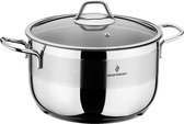 SOFRAM diepe kookpan met glazen deksel 28cm 18/10 RVS