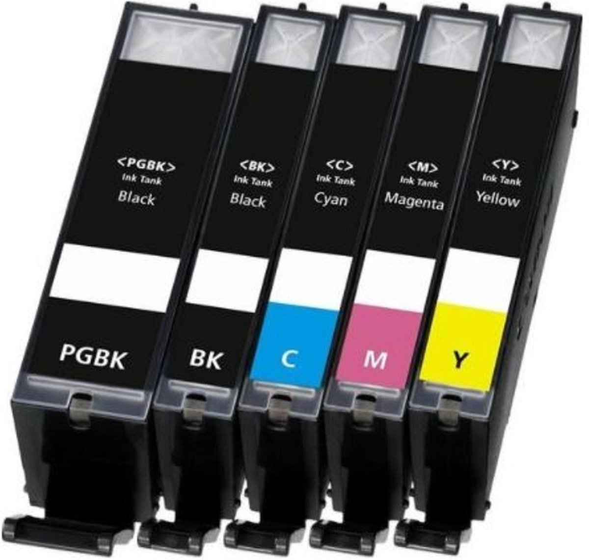 Hoge capaciteit XL Huismerk -Canon PGI-570 XL cartridge / Canon CLI-571 XL inkt cartridge set Multipack 2 zwart + 3 kleuren