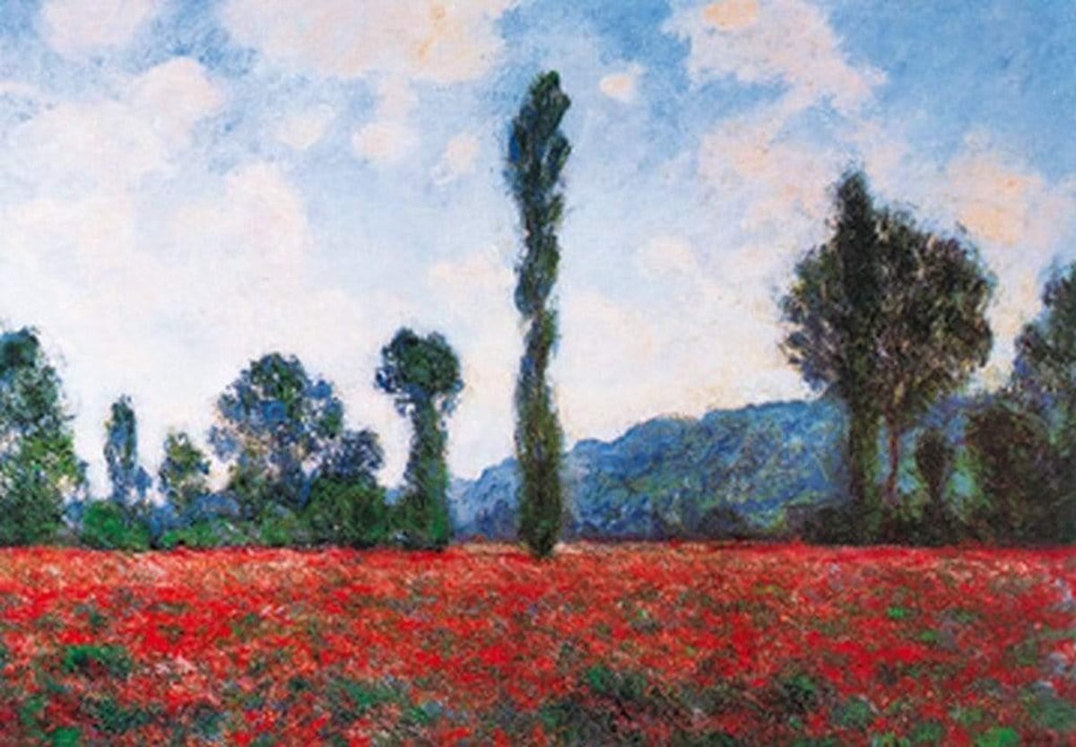PGM Kunstdruk Claude Monet - Campo di papaveri 100x70cm Divers