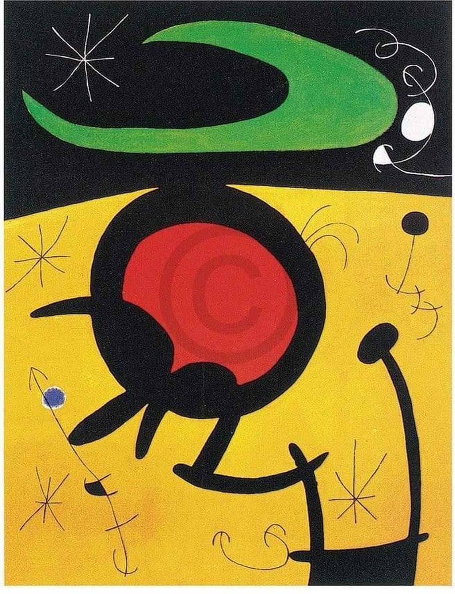PGM Kunstdruk Joan Miro - Vuelo de pajaros 40x50cm Divers