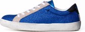 KUNOKA Alex glitter blue - Sneakers Dames - maat 37 - Baluw Wit