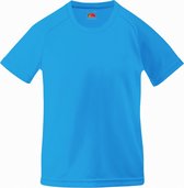 Fruit Of The Loom Kinderen Unisex Prestatie Sportskleding T-Shirt (2 stuks) (Azure Blauw) Maat 128