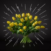 Boeket van 20 Prachtige gele tulpen - van BOLT Amsterdam - Vers, direct uit eigen kwekerij - Lang vaasleven - Gratis thuis bezorgd