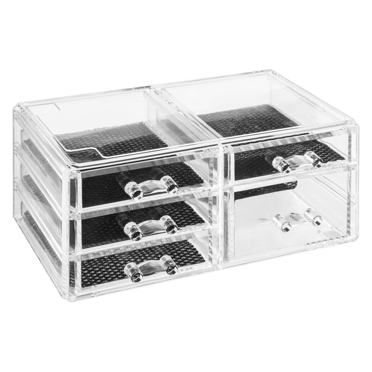 4goodz sieraden opberg kist van acryl 5 lades 24x15x11cm