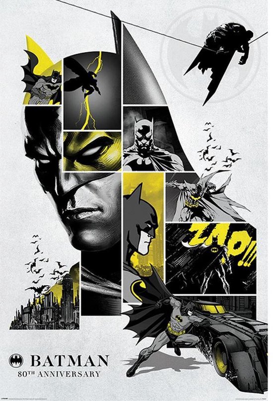 DC Comics Poster - Batman Th Anniversary - 91.5 X 61 Cm - Multicolor