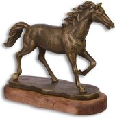 Beeld gietijzer - Bruin paard - Gedetailleerd sculptuur - 19,3 cm hoog