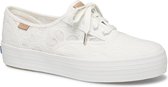 Triple CVO Floral Cream Dames Veterschoenen - Wit - maat 41