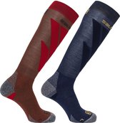 Salomon Wintersportsokken - Maat 39-41 - Mannen - rood,donker blauw