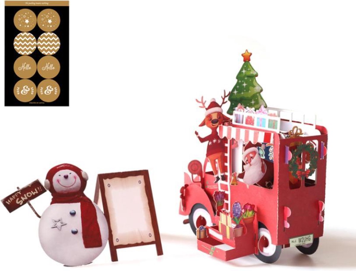 Kerstwenskaart ‘Kerstman en Rudolf’ – HELLO. urban jungle & store