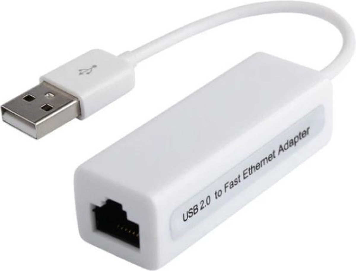USB 2.0 Naar Ethernet Adapter (RJ45) - 10/100Mbps | bol.com