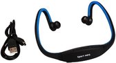 Let op Geen Bluetooth!  Sport Headset met MP3 Functie Blauw