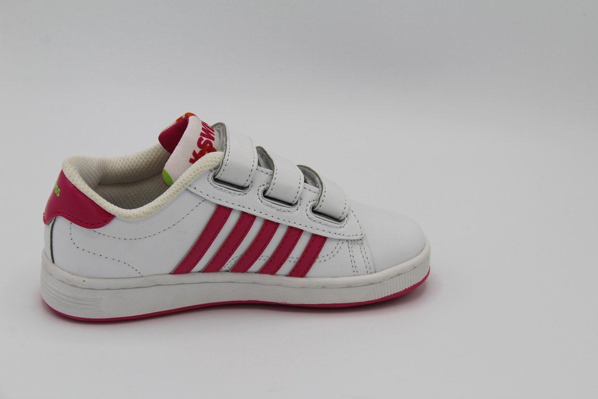 K-Swiss Kswiss sneaker wit met roze- twister tongue- maat 29 - Schoenen.nl