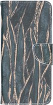 Design Softcase Booktype Samsung Galaxy A42 hoesje - Wild Leaves