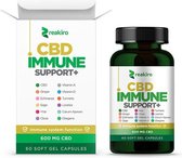Reakiro Immune Support + 600 mg Full Spectrum CBD olie - 60 gel capsules