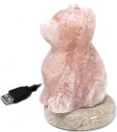 USB Hondvormige Himalaya Zoutlamp (Multi)
