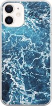 iPhone 12 hoesje siliconen - Oceaan - Soft Case Telefoonhoesje - Natuur - Transparant, Blauw