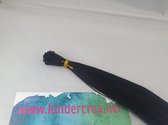 haar extension zwart/paars , hair extension hair feather 55 cm , 50 stuks