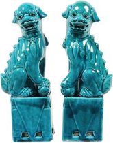 Set Van 2 Blauwe Leeuwen