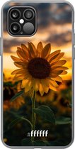 6F hoesje - geschikt voor iPhone 12 - Transparant TPU Case - Sunset Sunflower #ffffff