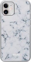 iPhone 12 Mini Hoesje Transparant TPU Case - Classic Marble #ffffff