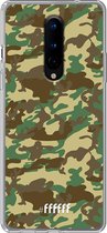 OnePlus 8 Hoesje Transparant TPU Case - Jungle Camouflage #ffffff