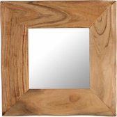 Wandspiegel 50x50 (incl LW 3d klok) - spiegel staand