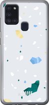 Samsung Galaxy A21s Hoesje Transparant TPU Case - Terrazzo N°2 #ffffff