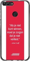 Huawei P Smart (2018) Hoesje Transparant TPU Case - AFC Ajax Quote Johan Cruijff #ffffff