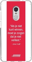 Xiaomi Redmi 5 Hoesje Transparant TPU Case - AFC Ajax Quote Johan Cruijff #ffffff