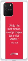 Samsung Galaxy S10 Lite Hoesje Transparant TPU Case - AFC Ajax Quote Johan Cruijff #ffffff