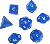 Polydice set 7 stuks - Polyhedral dobbelstenen set  | dungeons and dragons dnd dice| D&D  Pathfinder RPG|  | Blauw