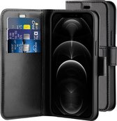 BeHello iPhone 12 / 12 Pro Gel Wallet Case Zwart - Portemonneehoesje