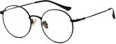 Computerbril - Anti Blauwlicht Bril - Rond Metaal - Zwart