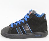 Hip h1522 Zwarte enkelhoge sneaker met blauwe accenten- maat 28