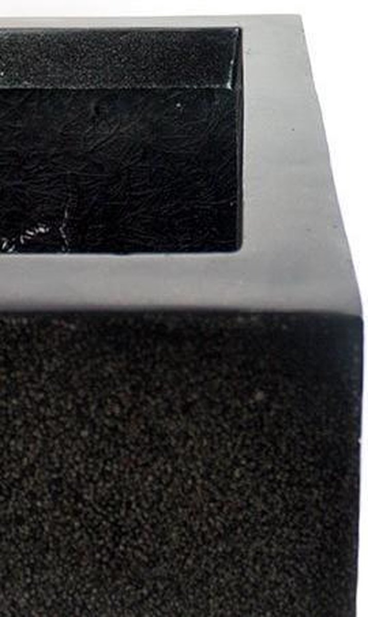 Capi Europe Rectangular Planter Terrazzo - 100x40x55 - Black