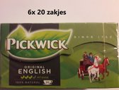 Pickwick thee - Original english -engelse melange- multipak 6x 20 zakjes
