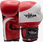 Forza fighting kunstlederen bokshandschoen in de kleur rood/wit.
