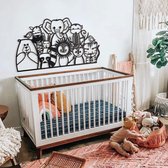 Hoagard metalen wanddecoratie voor kinderkamers | Animalium | Jungle Animals Family | ideeën voor babykamerdecoratie