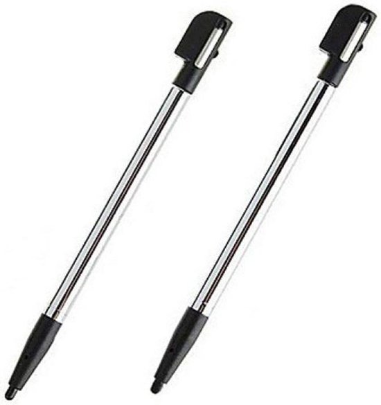 2x Inschuifbare Aluminium Stylus Pen geschikt voor Nintendo DS Lite
