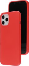 Mobiparts Siliconen Cover Case Apple iPhone 12 Pro Max Scarlet Rood hoesje