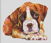 Borduurpakket MANDALA - BOXER PUP - awsome patterns - telpatroon om zelf te borduren