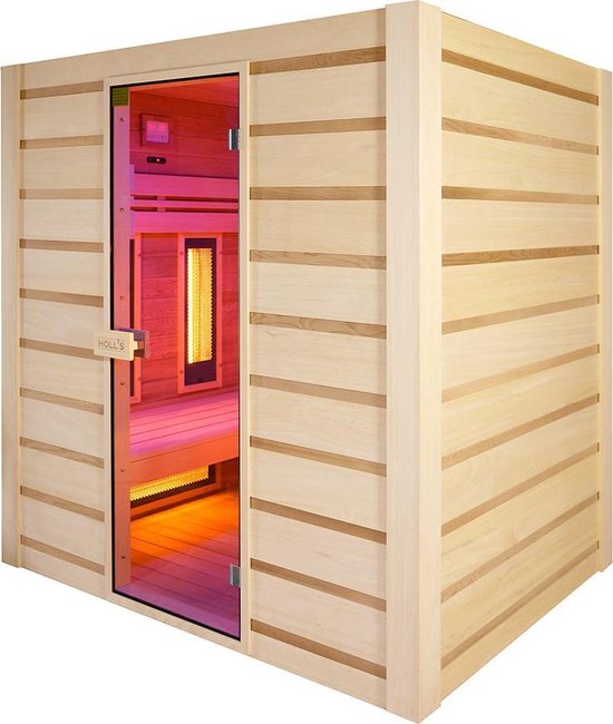 doorgaan met deadline Eindeloos Maison's Hybride Sauna – Sauna – Infrarood Sauna – 4 persoons –  190x180x140cm | bol.com