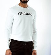 Branding Wit Giuliano Uomo Unisex Sweater Maat M