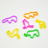 Buddy Bands XXL -  6 stuks assorti - 1 verpakking - 6 kleuren - silicone armbandjes - dierenarmband - schoencadeau - uitdeelcadeau