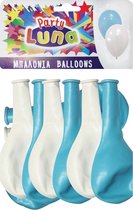 Diakakis Ballonnen Latex Blauw/wit 24 Stuks