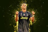 ? CR7 • Cristiano Ronaldo 2 Canvas 90x60 cm • Foto print op Canvas schilderij ( Wanddecoratie woonkamer / slaapkamer / keuken / kantoor / bar / restaurant ) / Voetbal Canvas Schild