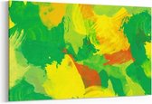Schilderij - Camouflage groen & geel — 90x60 cm